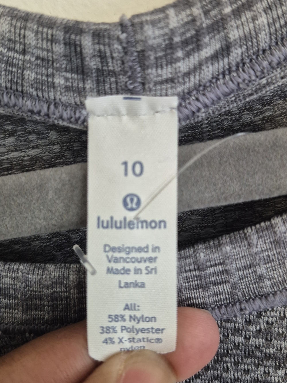 Lululemon The Sweat Life Seamless Running Top Gray Thumbholes Women’s 10 - Picture 4 of 5